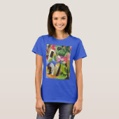 Huis met bomen van Franz Marc,  Kunst T-shirt (Voorkant volledig)
