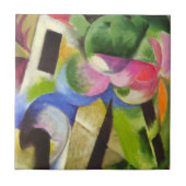 Huis met bomen van Franz Marc,  Kunst Tegeltje (Voorkant)