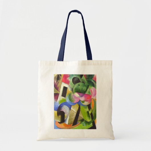 Huis met bomen van Franz Marc,  Kunst Tote Bag (Voorkant)