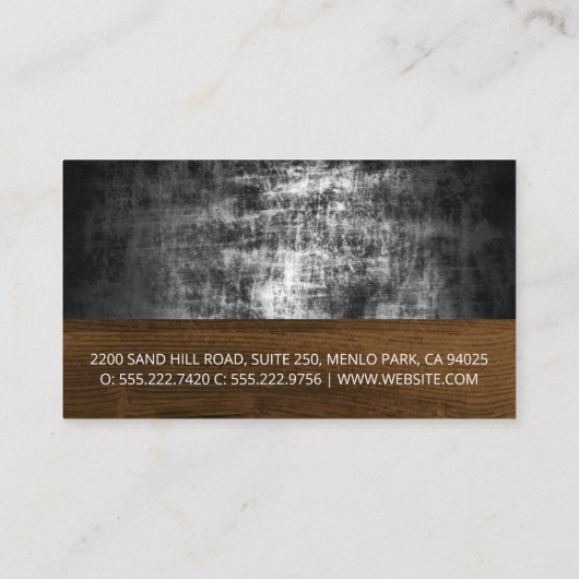 Huis met bouwgereedschap visitekaartje (Achterkant)