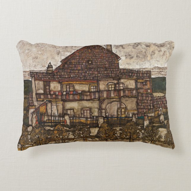 Huis met dakspanen dak door Egon Schiele Accent Kussen (Voorkant)