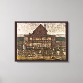 Huis met dakspanen dak door Egon Schiele Canvas Afdruk (Voorkant)