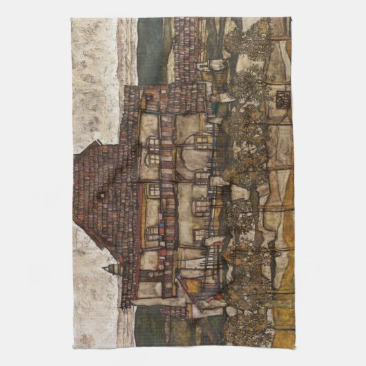 Huis met de Shingle Roof van Egon Schiele Theedoek (Verticaal)