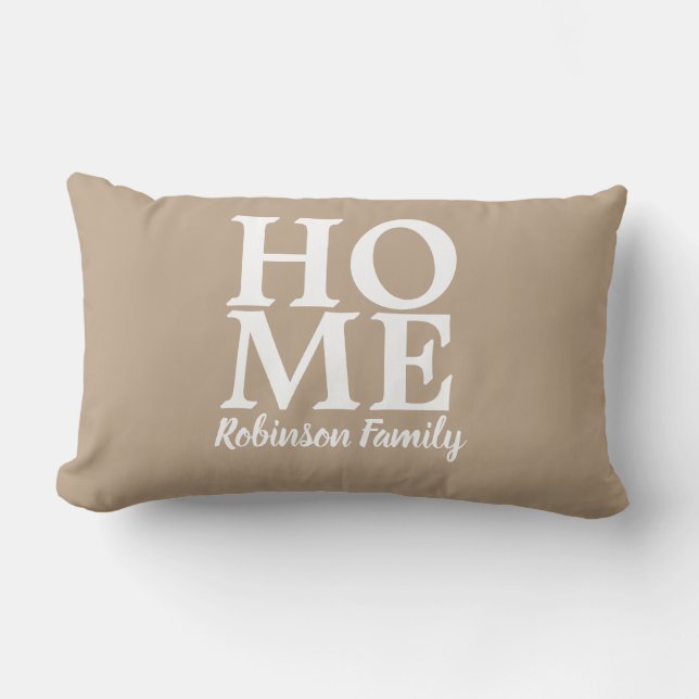 Huis met familienaam kussen (Voorkant)