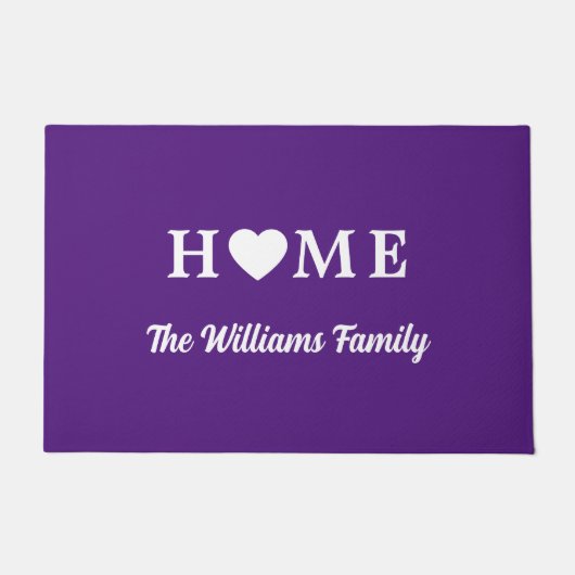 Huis met hart & naam Paarse Deurmat (Voorkant)