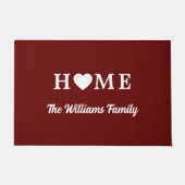 Huis met hart & naam Rood Deurmat (Voorkant)