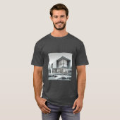 Huis met prachtige architectuur t-shirt (Voorkant volledig)