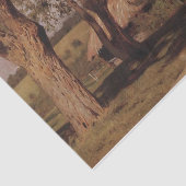 Huis met roombomen door Isaac Levitan Tissuepapier (Detail)