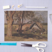 Huis met roombomen door Isaac Levitan Tissuepapier (Craft)