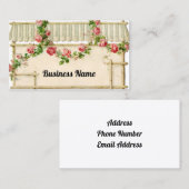  huis met Roos Garland Visitekaartje (Voorkant / Achterkant)