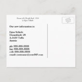 Huis met shingle dak van Schiele, Verhuizing Aankondigingskaart (Achterkant)