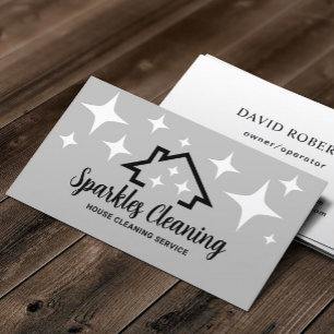 Huis met Sparkles Professionele Schoonmaak Service Visitekaartje