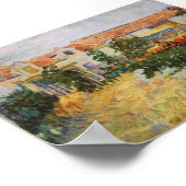 Huis met zonnebloemen Van Gogh Fine Art Poster (Hoek)