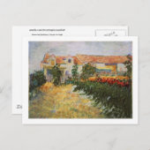 Huis met zonnebloemen, Vincent van Gogh Briefkaart (Voorkant / Achterkant)