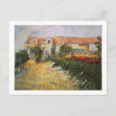 Huis met zonnebloemen, Vincent van Gogh Briefkaart (Voorkant)