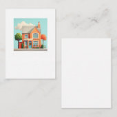 Huis, modern thuis notitiekaartje (Voorkant / Achterkant)