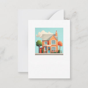 Huis, modern thuis notitiekaartje