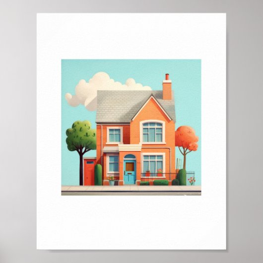 Huis, modern thuis poster (Voorkant)