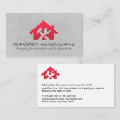 Huis moersleutel en hamer Logo Visitekaartje (Voorkant / Achterkant)