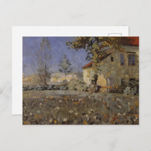  huis Mourier-Petersen in de tuin Briefkaart (Voorkant / Achterkant)