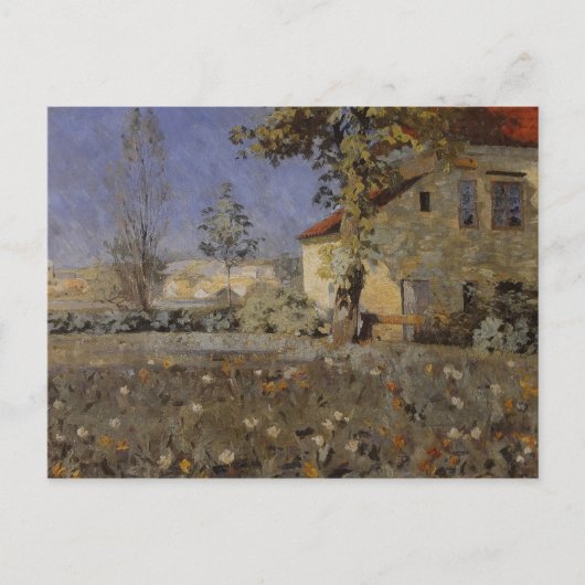  huis Mourier-Petersen in de tuin Briefkaart (Voorkant)