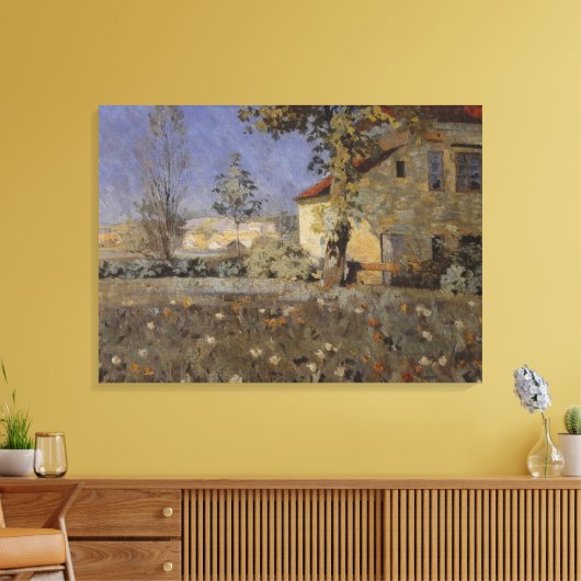  huis Mourier-Petersen in de tuin Canvas Afdruk (Insitu (Woonkamer))