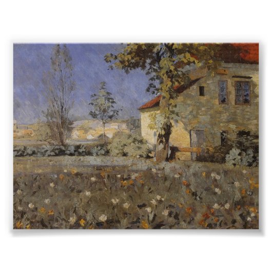  huis Mourier-Petersen in de tuin Foto Afdruk (Voorkant)