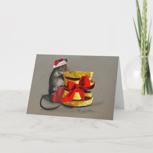 Huis Muis Kerstmis Kaart (Voorkant)