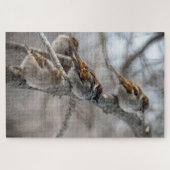 Huis mussen op tak legpuzzel (Horizontaal)