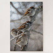 Huis mussen op tak legpuzzel (Verticaal)