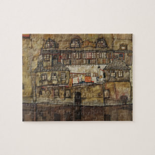 Huis Muur aan de Rivier door Egon Schiele Legpuzzel