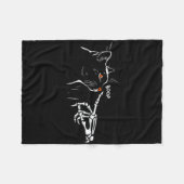 Huis Muziek Ghost Halloween Techno Rave Halloween Fleece Deken (Voorkant (Horizontaal))