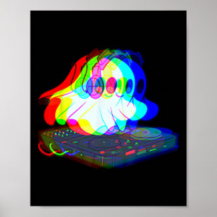 Huis Muziek Ghost Halloween Techno Rave Halloween Poster
