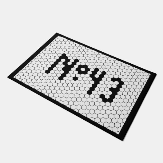 Huis nummer 43 Tegel ontwerp Deurmat (Schuin)