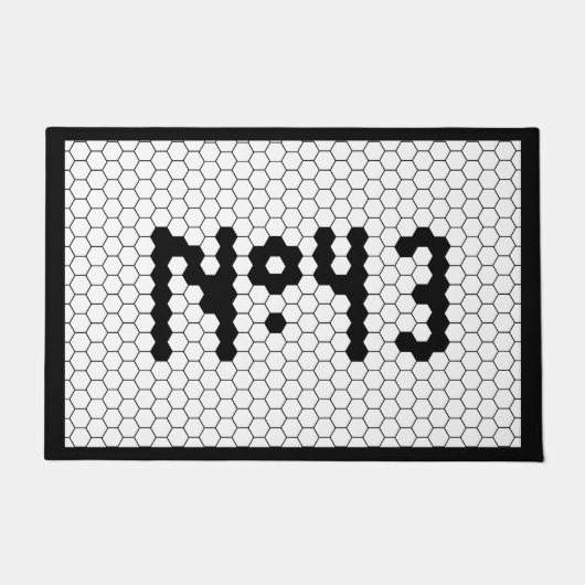 Huis nummer 43  Tegel ontwerp Deurmat (Voorkant)