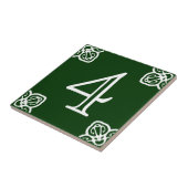 Huis nummer - Spaans wit op groen Tegeltje (Zijkant)