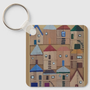 Huis of appartement sleutels sleutelhanger