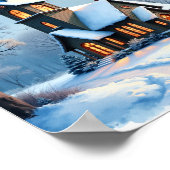 Huis onder de sneeuw poster (Hoek)