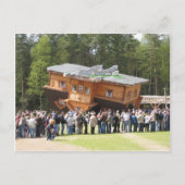 Huis ondersteboven briefkaart (Voorkant)