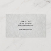 Huis onroerend goed daken | wit leer | QR-code Visitekaartje (Achterkant)