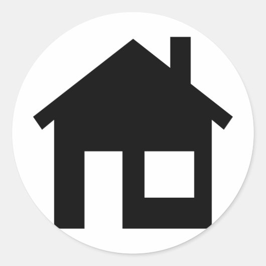 Huis onroerend goed ronde sticker (Voorkant)