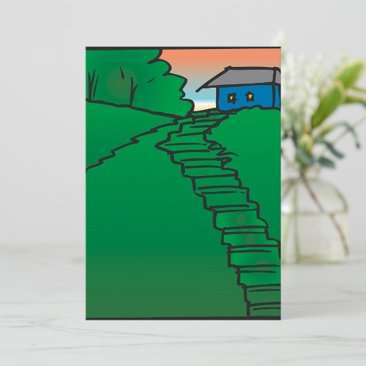 Huis Op Een Groene Heuvel Kaart