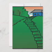 Huis Op Een Groene Heuvel Kaart (Voorkant)