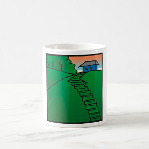 Huis Op Een Groene Heuvel Koffiemok