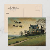 HUIS OP EEN HEUVEL ADRESWIJZIGING POSTKAART (Voorkant / Achterkant)