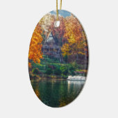 Huis op het meer keramisch ornament (Links)
