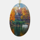 Huis op het Ornament van het meer van keramiek (Links)