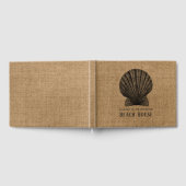 Huis op het strand met jute afwerking gastenboek (Volledig)