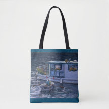 "Huis op het water" Canvas tas