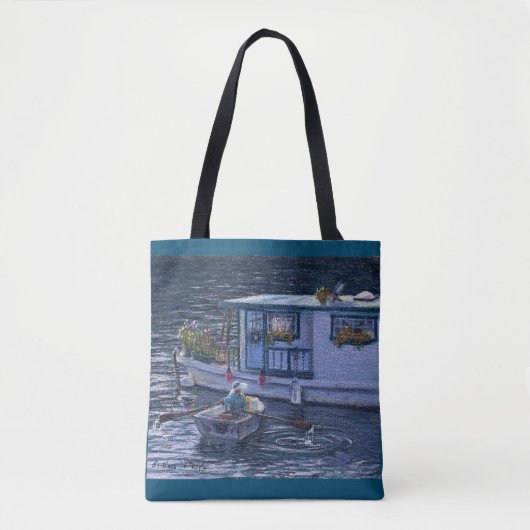 "Huis op het water" Canvas tas (Voorkant)